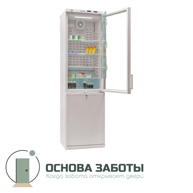 Холодильник комбинированный лабораторный ХЛ-340-1 POZIS (тон.стекло/металл)