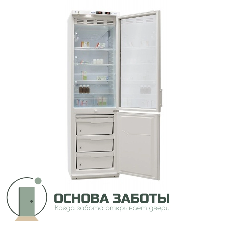 Холодильник комбинированный лабораторный ХЛ-340 POZIS (тон. стекло/металл)