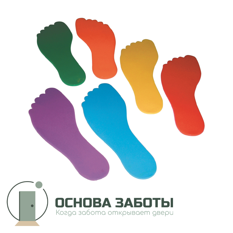 Набор нескользящих меток для пола "Ножки" (6 шт.)