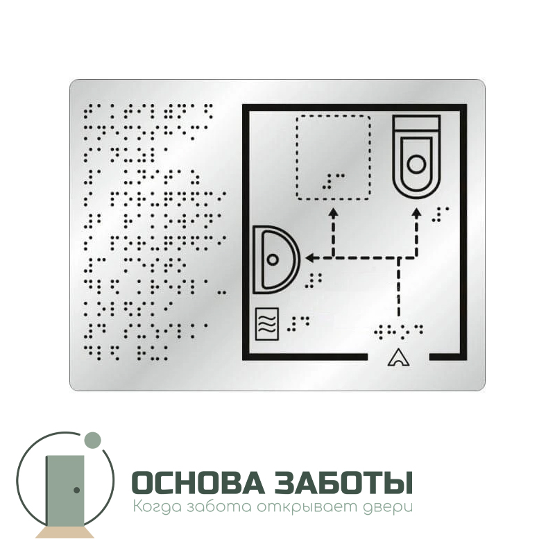 Мнемосхема тактильная ABS монохром 150х200 мм